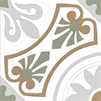 Floral cement tiles